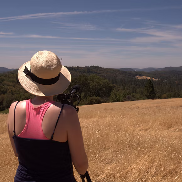 Selina in the upper meadows