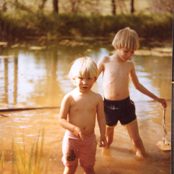 Ana and Aero in the Pond