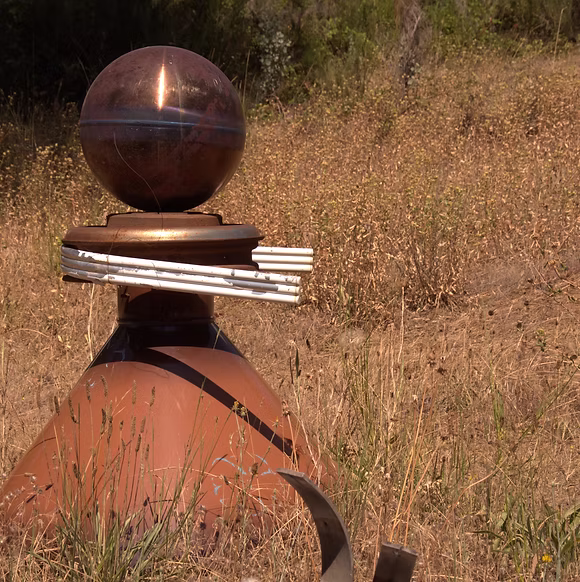 Sculpture outside the Yurt