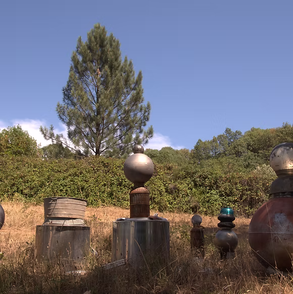 Sculptures outside the Yurt